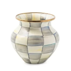 Spring|Greenery & Florals|MacKenzie-Childs Sterling Check Enamel Vase