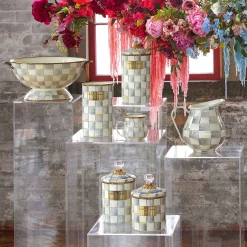 Fall Entertaining|Bar Entertaining|MacKenzie-Childs Sterling Check Everything Bowl