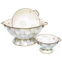 Kitchen & Dining Sets|Kitchen Utensils & Tools|MacKenzie-Childs Sterling Check Everything Bowl  Colanders Set