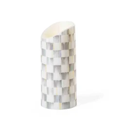 Candles & Fragrances|MacKenzie-Childs Sterling Check Flicker 7 Pillar Candle