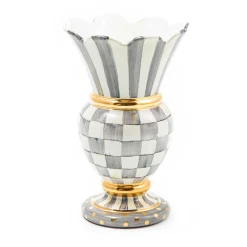 Room Accents|MacKenzie-Childs Sterling Check Great Vase