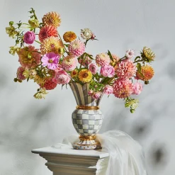 Room Accents|MacKenzie-Childs Sterling Check Great Vase