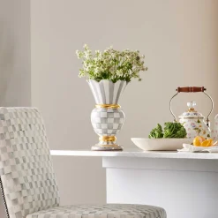 Room Accents|MacKenzie-Childs Sterling Check Great Vase