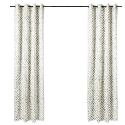 Room Accents|MacKenzie-Childs Sterling Check Grommet Top Curtain Panel