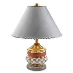 Lighting|MacKenzie-Childs Sterling Check Groovy Table Lamp
