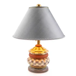 Lighting|MacKenzie-Childs Sterling Check Groovy Table Lamp