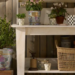 Spring|The Fall Shop|MacKenzie-Childs Sterling Check Herb Pots, Set of 3