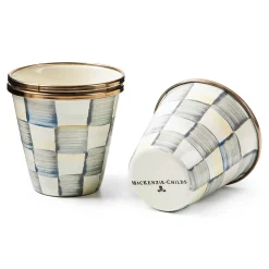 Spring|The Fall Shop|MacKenzie-Childs Sterling Check Herb Pots, Set of 3