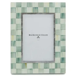 Room Accents|MacKenzie-Childs Sterling Check Lacquer 4 x 6 Frame