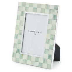 Room Accents|MacKenzie-Childs Sterling Check Lacquer 4 x 6 Frame