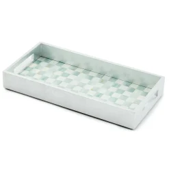 Room Accents|MacKenzie-Childs Sterling Check Lacquer Vanity Tray