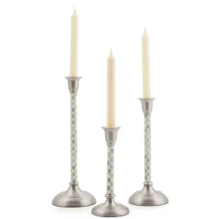 Candles & Fragrances|Table Accessories|MacKenzie-Childs Sterling Check Large Candlestick