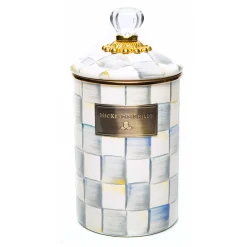Room Accents|Kitchen Storage & Organization|MacKenzie-Childs Sterling Check Large Canister