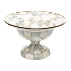 Serveware|MacKenzie-Childs Sterling Check Large Compote