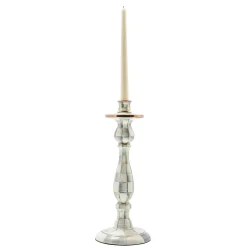 Candles & Fragrances|MacKenzie-Childs Sterling Check Large Enamel Candlestick
