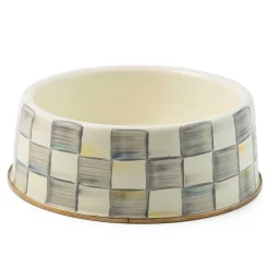 Accessories|MacKenzie-Childs Sterling Check Large Pet Dish