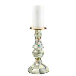 Candles & Fragrances|MacKenzie-Childs Sterling Check Large Pillar Candlestick
