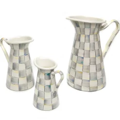 Bar Entertaining|Serveware|MacKenzie-Childs Sterling Check Large Practical Pitcher