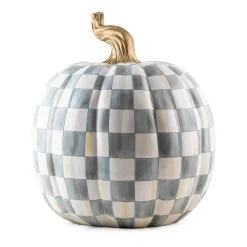 Pumpkins|The Halloween Shop|MacKenzie-Childs Sterling Check Large Pumpkin