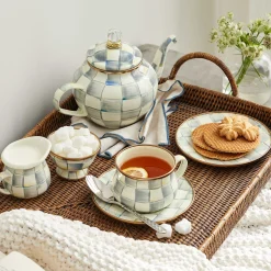 The Coffee Shop|Serveware|MacKenzie-Childs Sterling Check Little Sugar Bowl