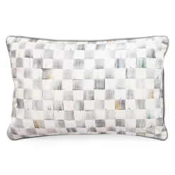Pillows, Throws, & Cushions|MacKenzie-Childs Sterling Check Lumbar Pillow