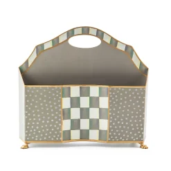 Room Accents|MacKenzie-Childs Sterling Check Magazine Holder
