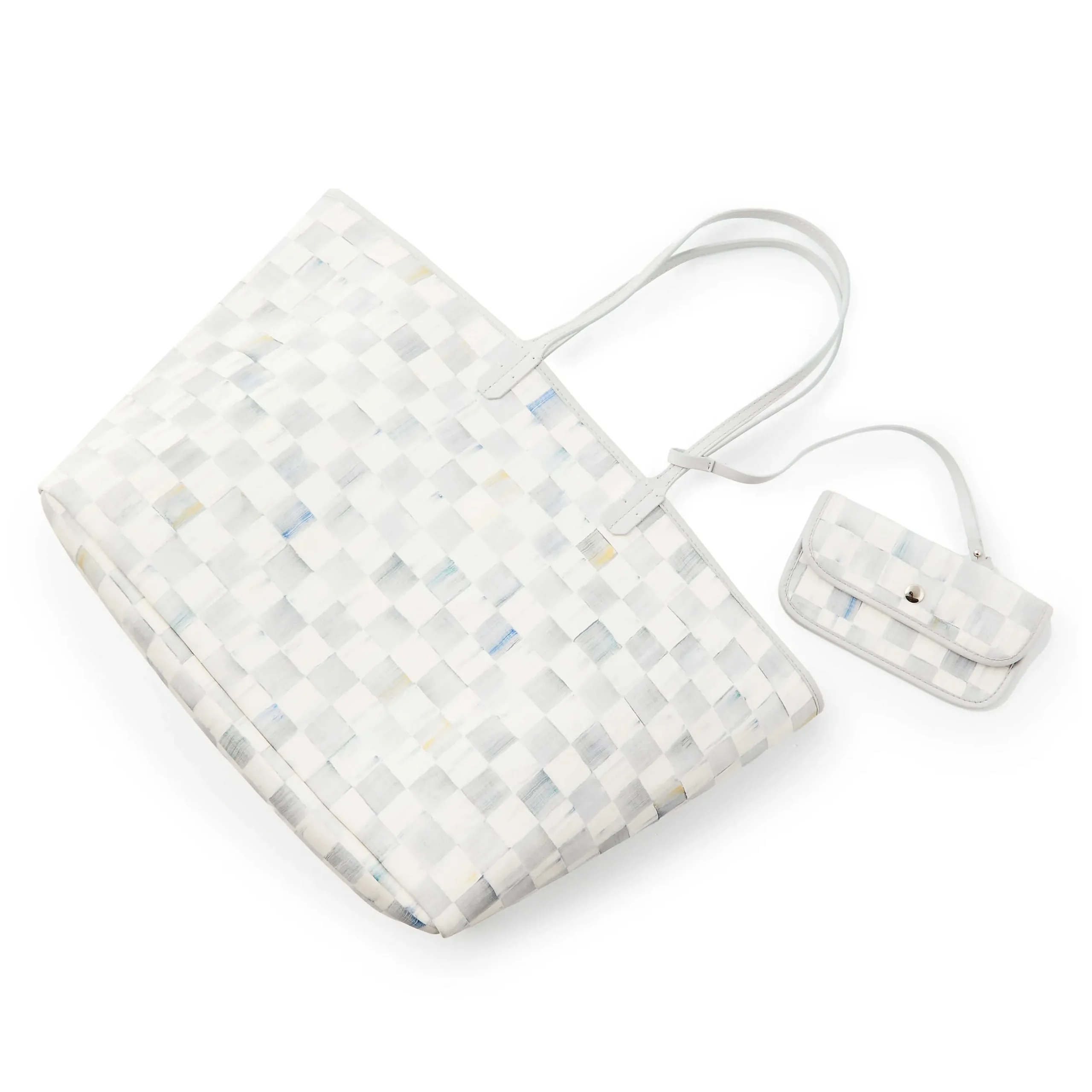 Accessories|MacKenzie-Childs Sterling Check Marche Large Tote