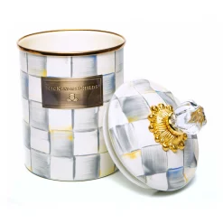 Room Accents|Kitchen Storage & Organization|MacKenzie-Childs Sterling Check Medium Canister