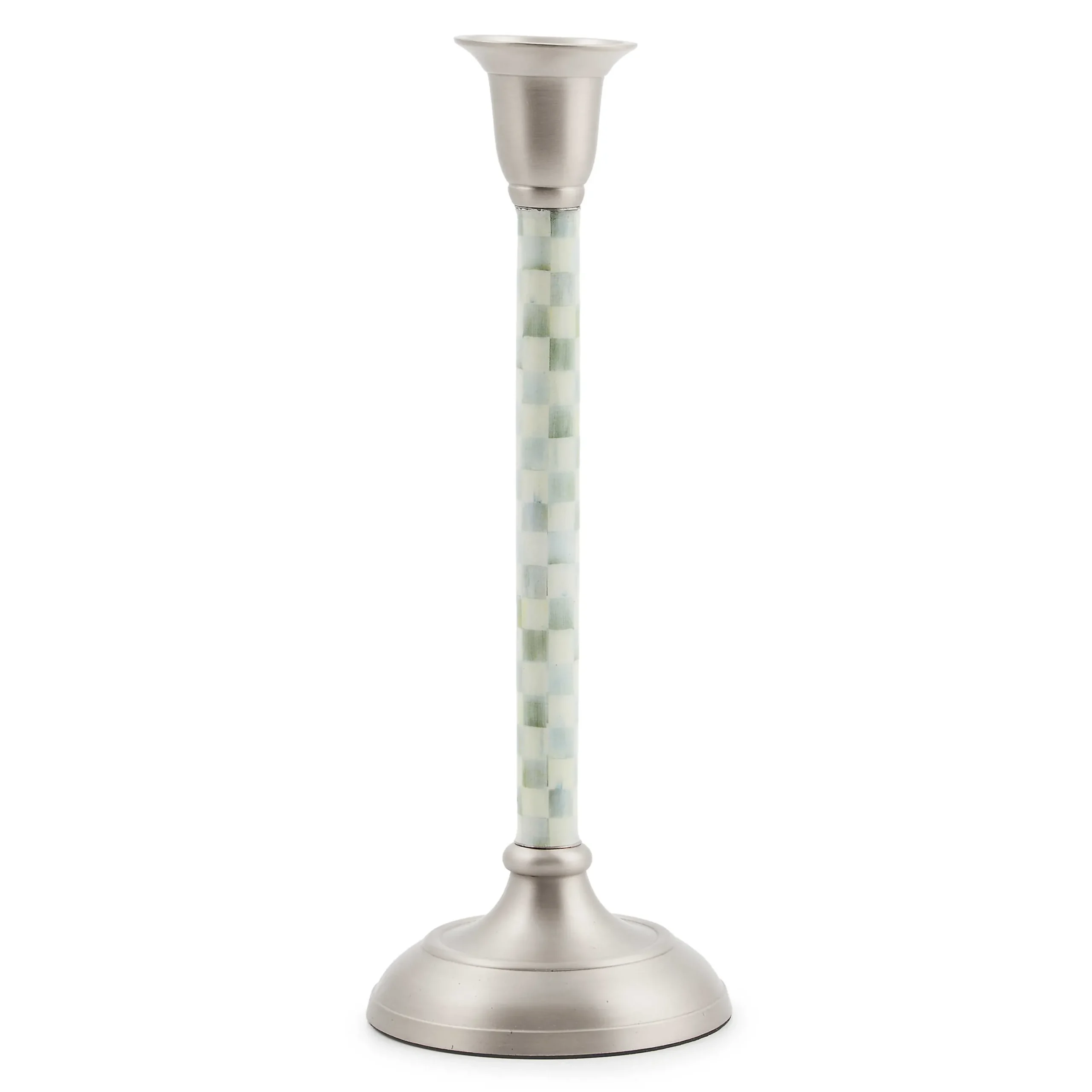 Candles & Fragrances|Table Accessories|MacKenzie-Childs Sterling Check Medium Candlestick