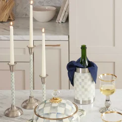Candles & Fragrances|Table Accessories|MacKenzie-Childs Sterling Check Medium Candlestick