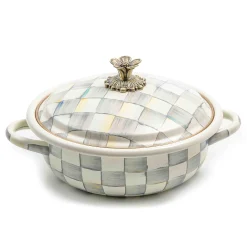 Fall Entertaining|Cookware & Bakeware|MacKenzie-Childs Sterling Check Medium Casserbole