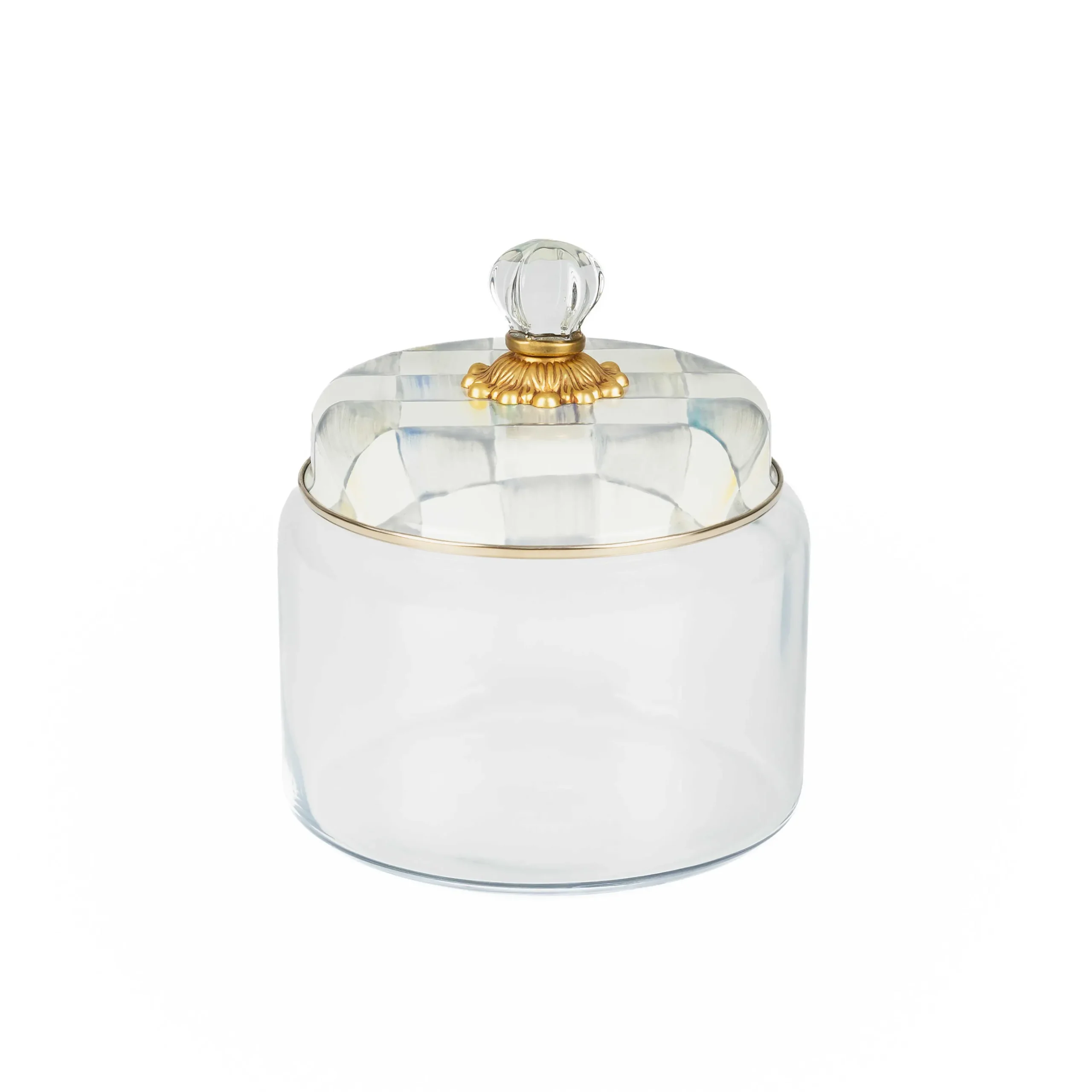 Kitchen Storage & Organization|MacKenzie-Childs Sterling Check Medium Kitchen Canister