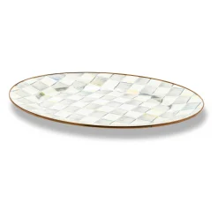 Bar Entertaining|Serveware|MacKenzie-Childs Sterling Check Medium Oval Platter