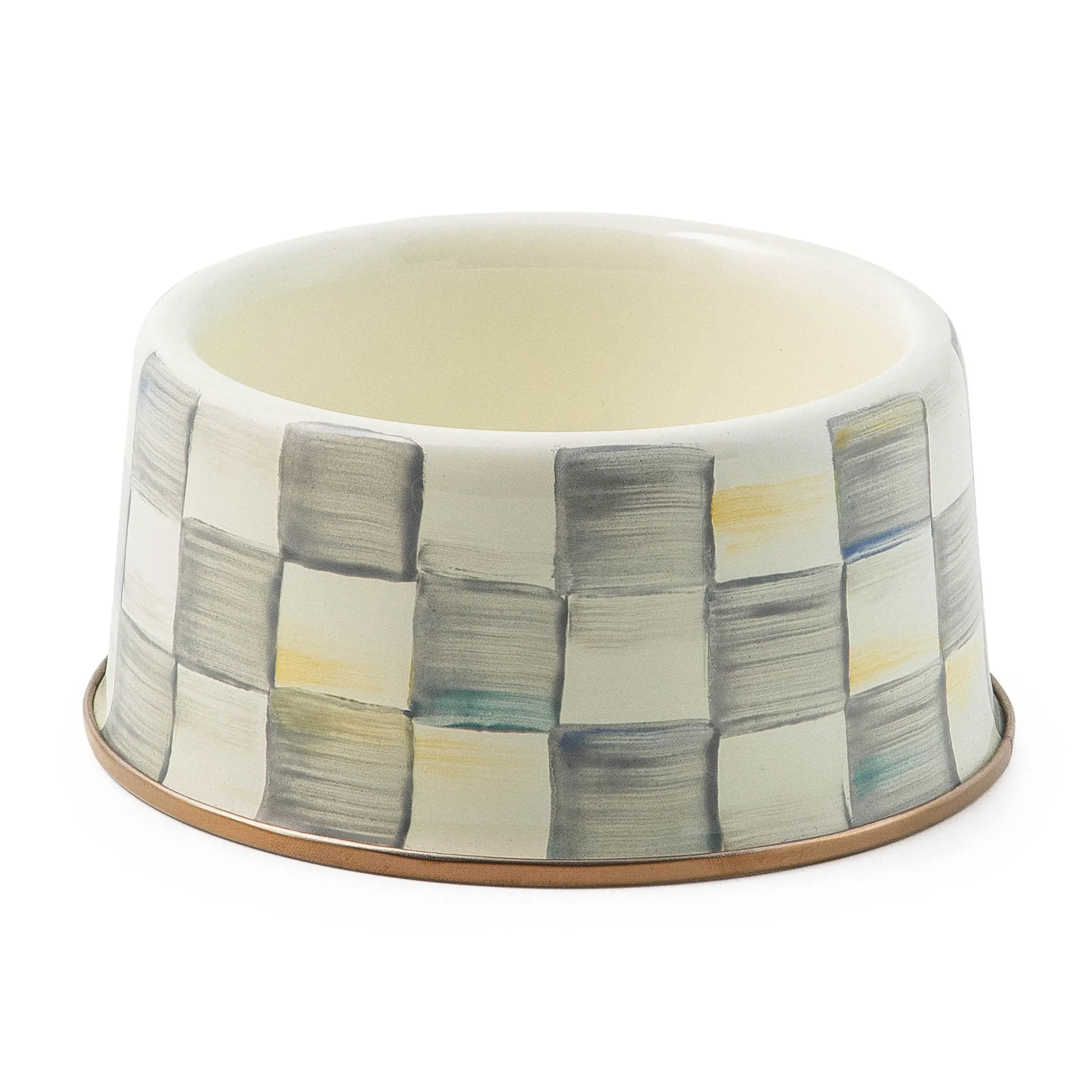 Accessories|MacKenzie-Childs Sterling Check Medium Pet Dish