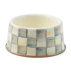 Accessories|MacKenzie-Childs Sterling Check Medium Pet Dish