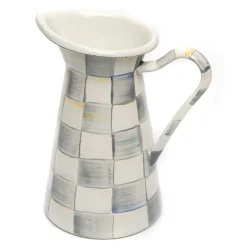 Serveware|MacKenzie-Childs Sterling Check Medium Practical Pitcher