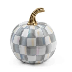 Pumpkins|The Halloween Shop|MacKenzie-Childs Sterling Check Mini Pumpkin