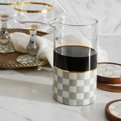 Fall Entertaining|Bar Entertaining|MacKenzie-Childs Sterling Check Mixing Glass