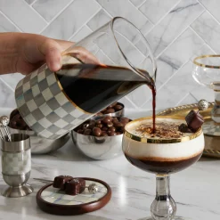 Fall Entertaining|Bar Entertaining|MacKenzie-Childs Sterling Check Mixing Glass