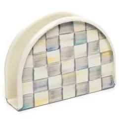 Table Accessories|Kitchen Storage & Organization|MacKenzie-Childs Sterling Check Napkin Holder