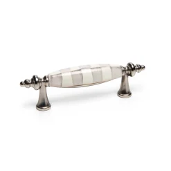 Finishing Touches|Room Accents|MacKenzie-Childs Sterling Check Nickel Drawer Pull