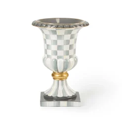 Outdoor|Room Accents|MacKenzie-Childs Sterling Check Pedestal Tabletop Urn