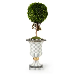 Outdoor|Room Accents|MacKenzie-Childs Sterling Check Pedestal Tabletop Urn