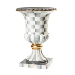 Spring|The Fall Shop|MacKenzie-Childs Sterling Check Pedestal Urn