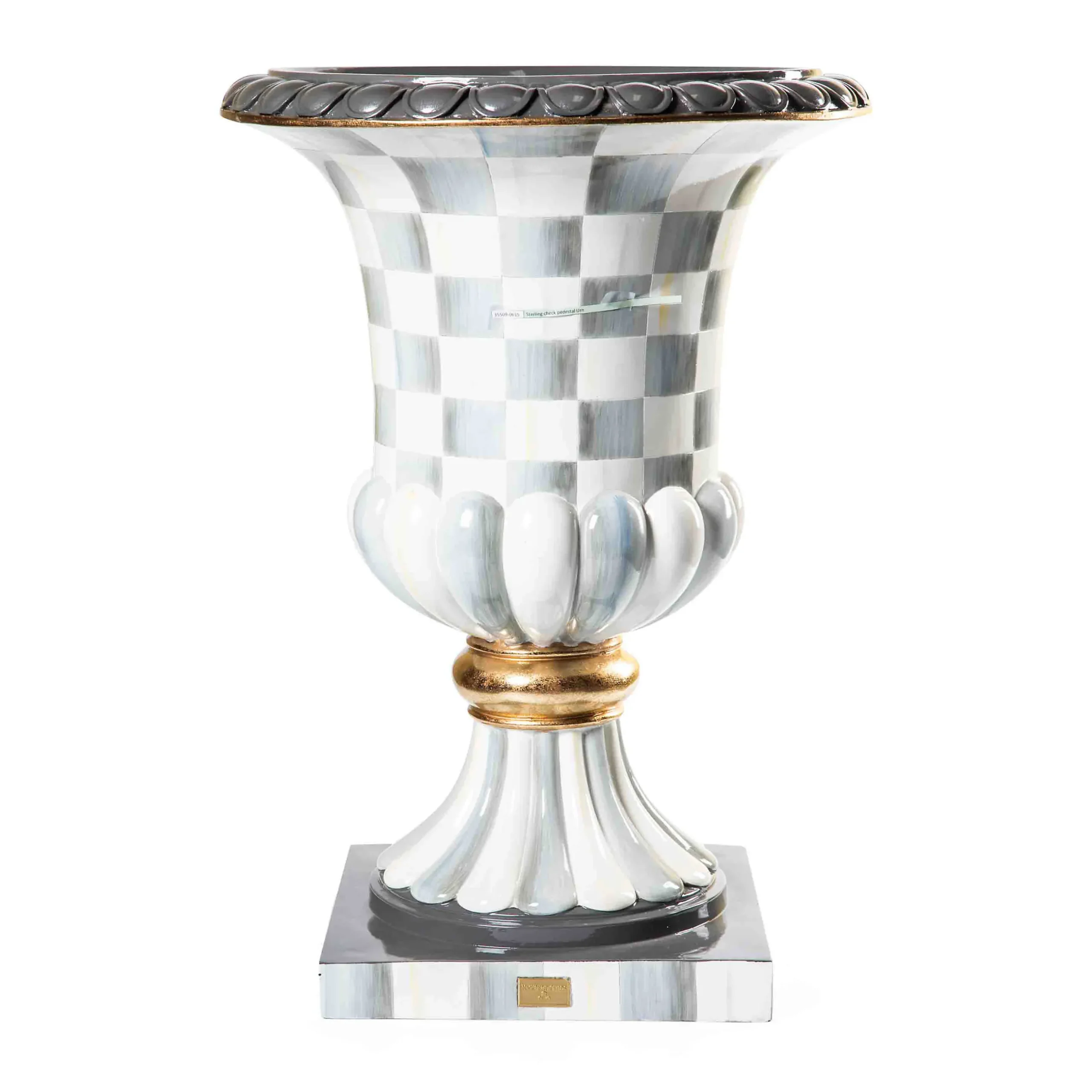 Spring|The Fall Shop|MacKenzie-Childs Sterling Check Pedestal Urn