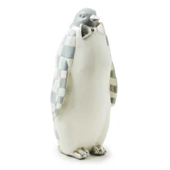 Room Accents|MacKenzie-Childs Sterling Check Penguin Figurine