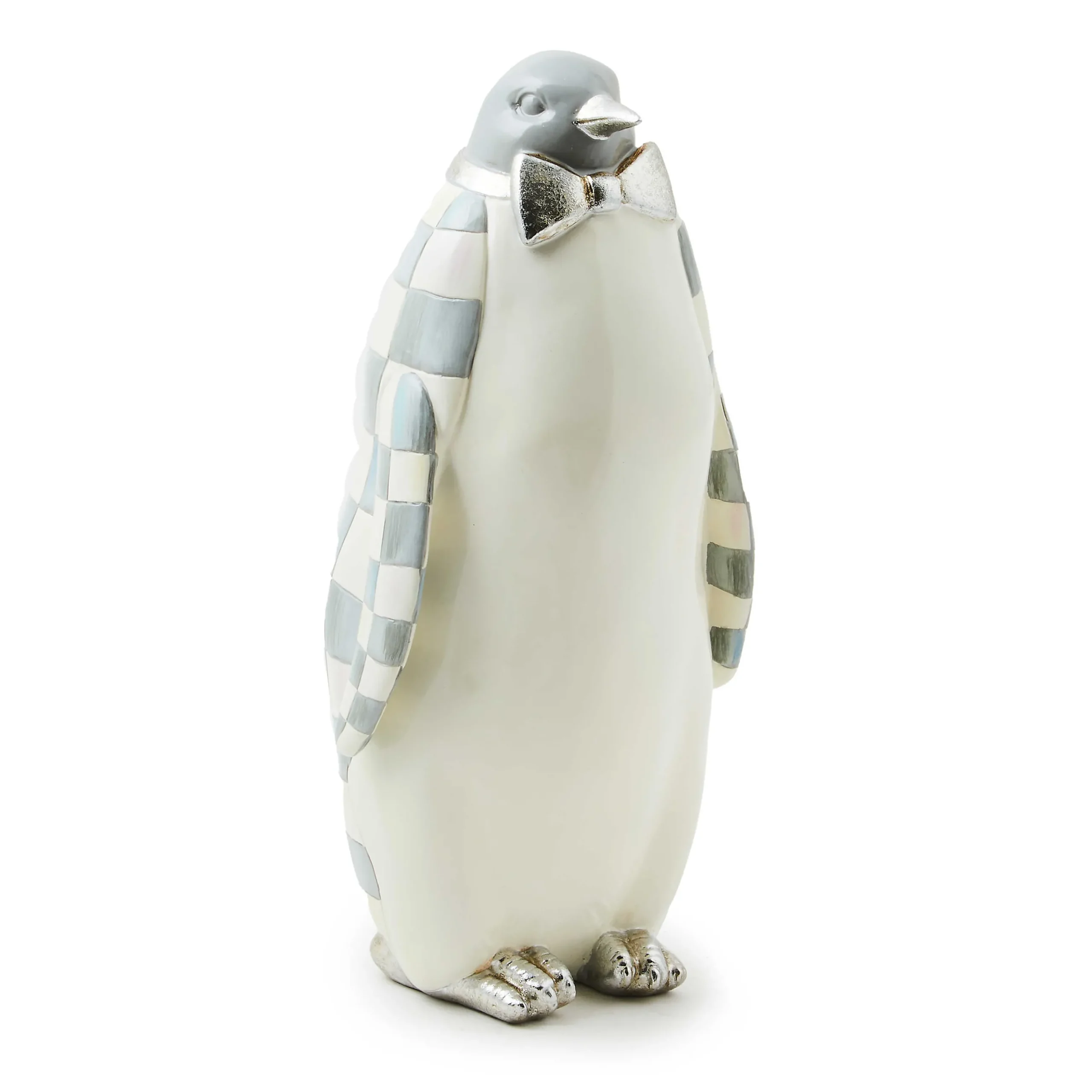 Room Accents|MacKenzie-Childs Sterling Check Penguin Figurine