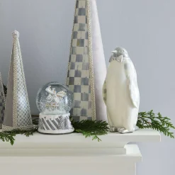 Room Accents|MacKenzie-Childs Sterling Check Penguin Figurine