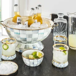 Fall Entertaining|Bar Entertaining|MacKenzie-Childs Sterling Check Pinch Bowl