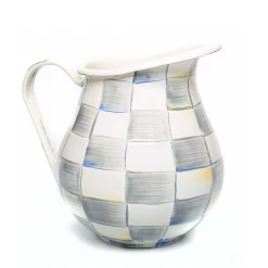 Fall Entertaining|Bar Entertaining|MacKenzie-Childs Sterling Check Pitcher